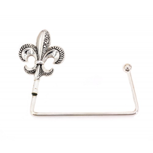 Bag Hanger - Antique Silver Fleur de Lis - BH-GB488